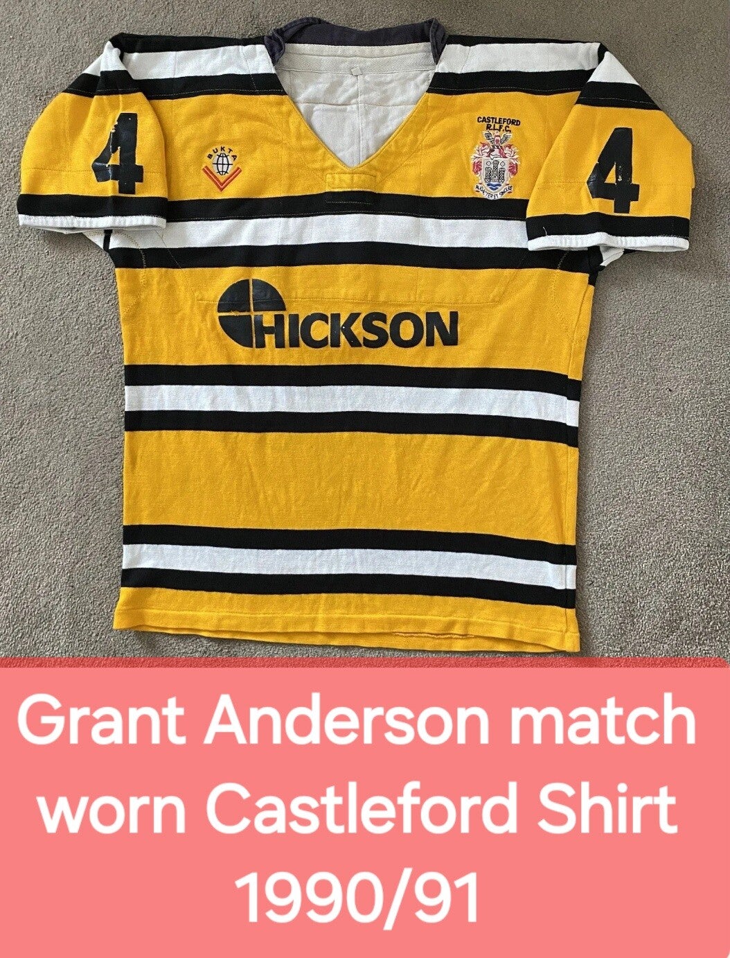 Game Worn Castleford shirt 1980's