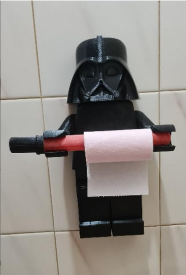 Porte-papier toilette Dark Brick. Décoration murale sans percer le mur.