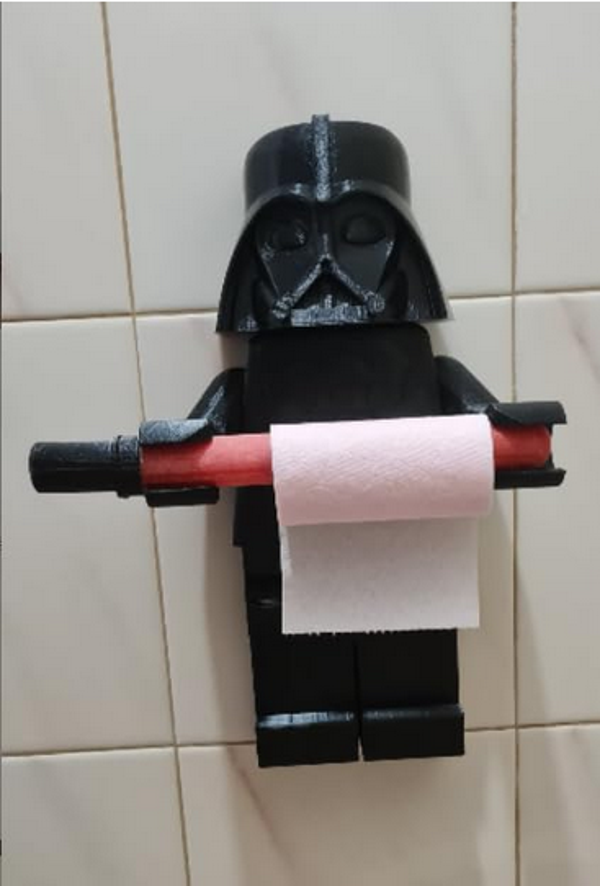 Porte-papier toilette Dark Brick. Décoration murale sans percer le mur.