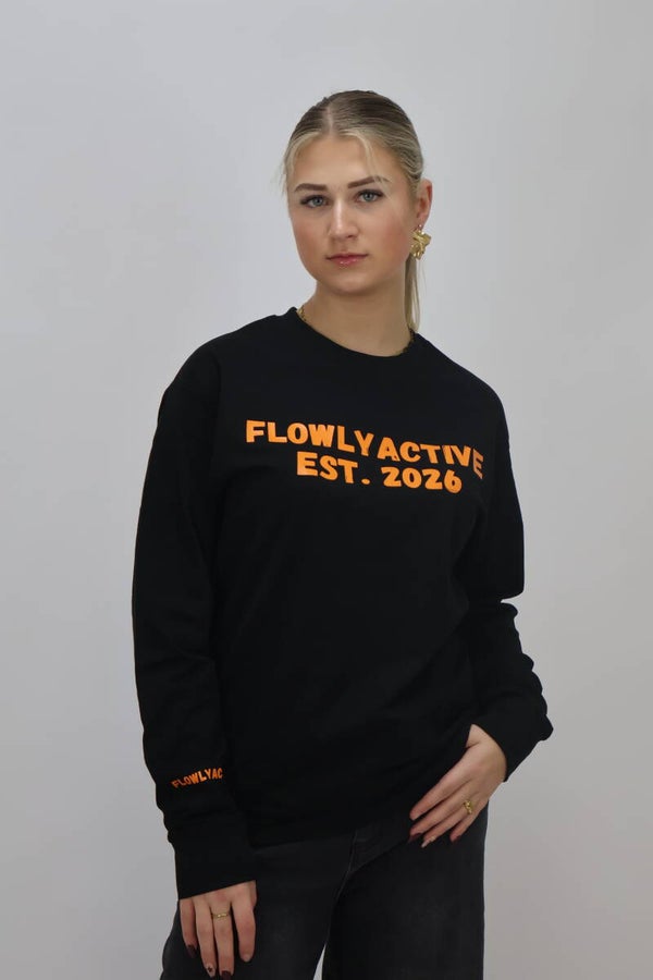 Colourful longsleeve - Zwart