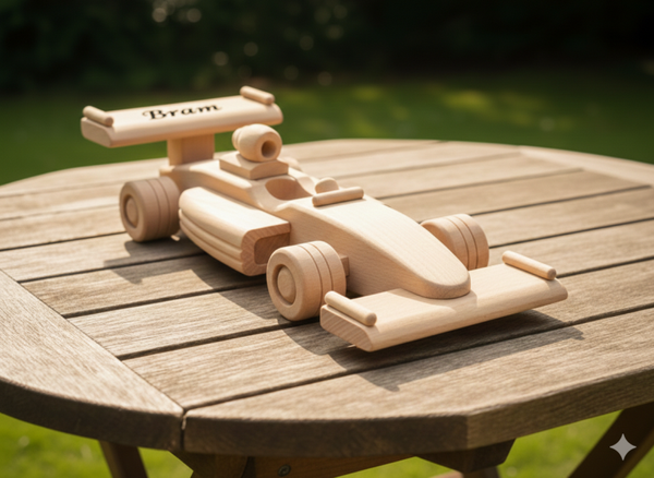 Houten race auto