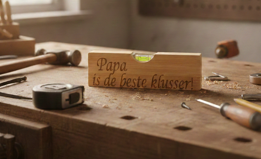 Flessenopener/ waterpas "Papa"