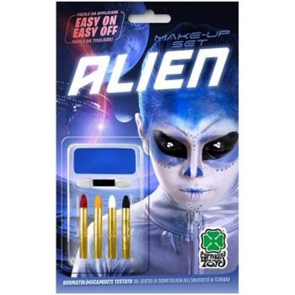 Blister fondotinta bianco + 4 matite - Blu - Alien