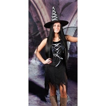 Costume completo da strega con cappello