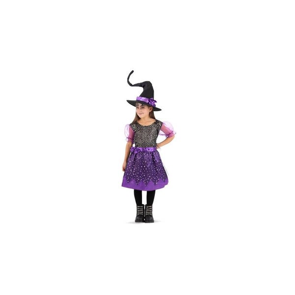 Costume strega viola stellina con cappello Tg. iv