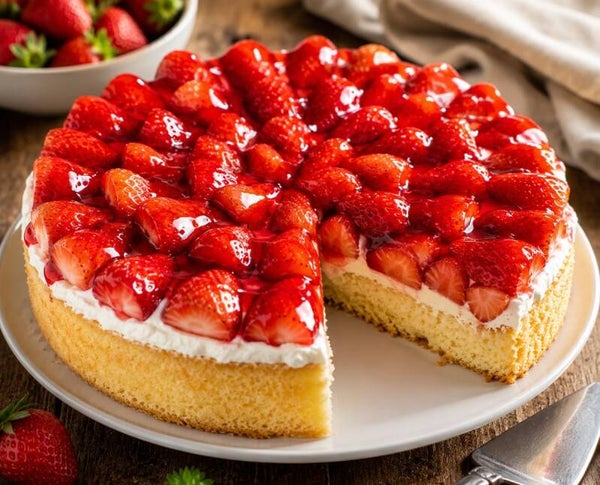 Erbeeren Kuchen/ Mandel Kuchen