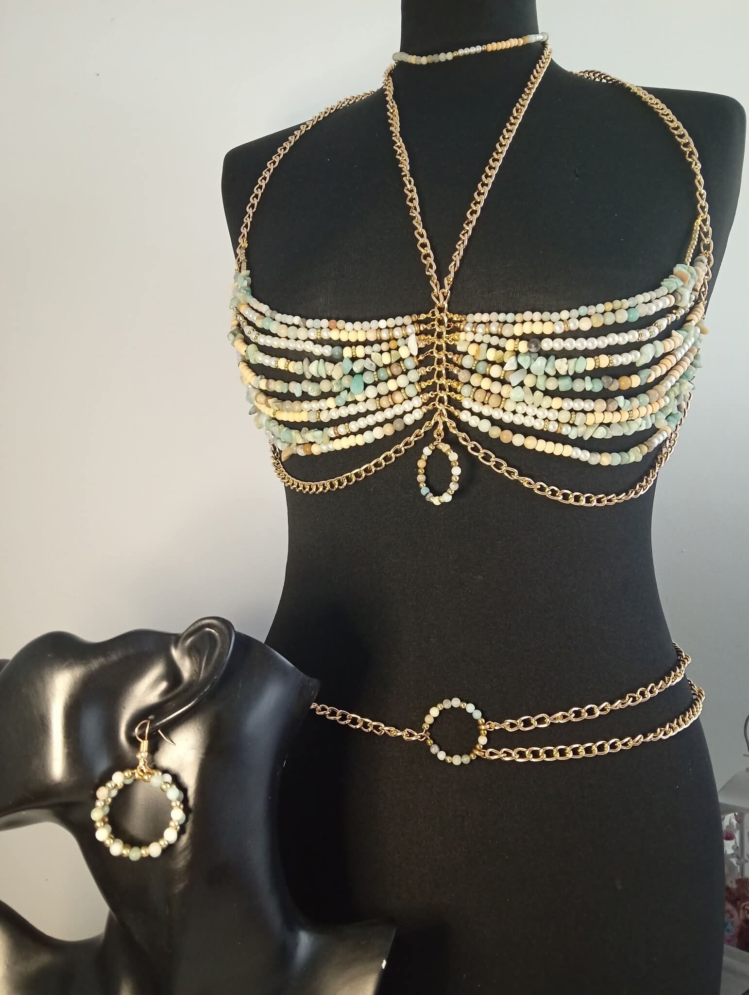 Healing Stones Beaded Bra