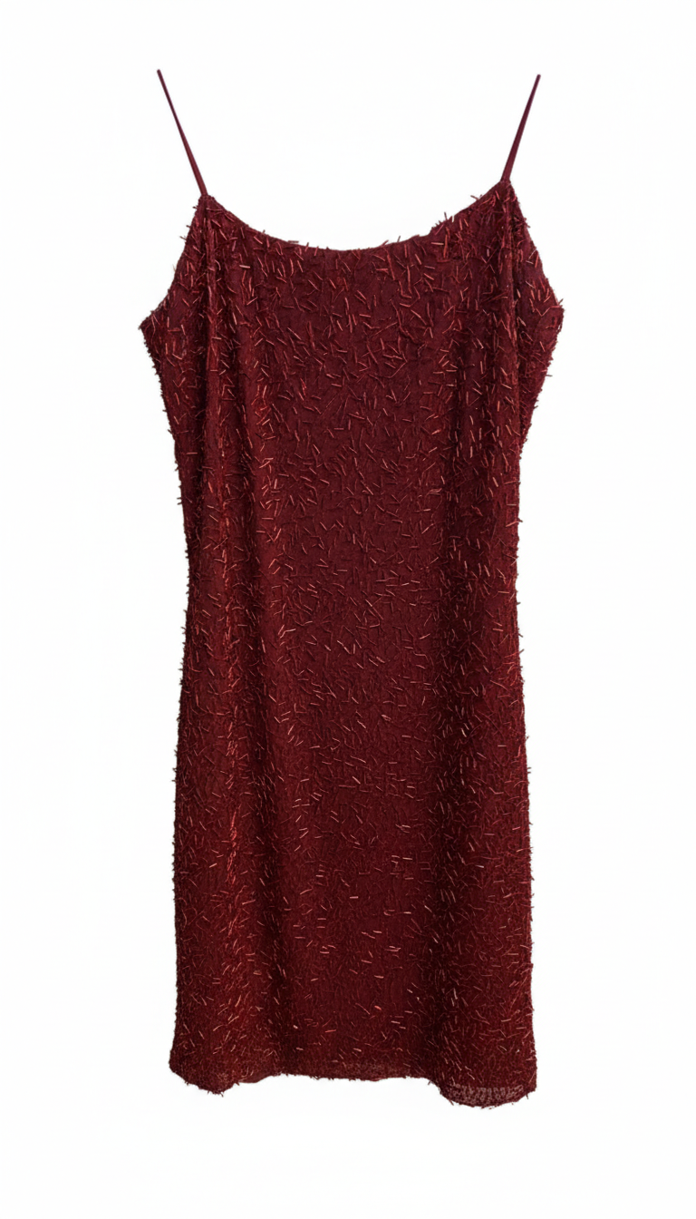 vestito paiettes corto