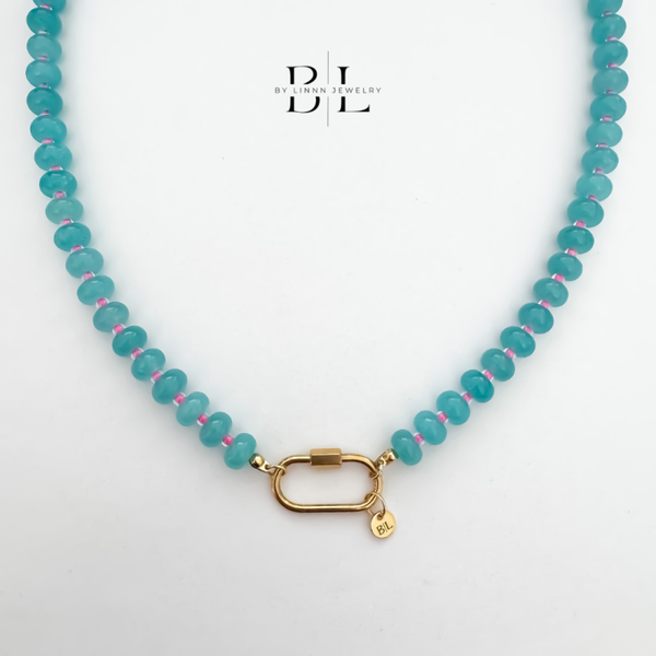 Cyan-pink Le Vive ketting