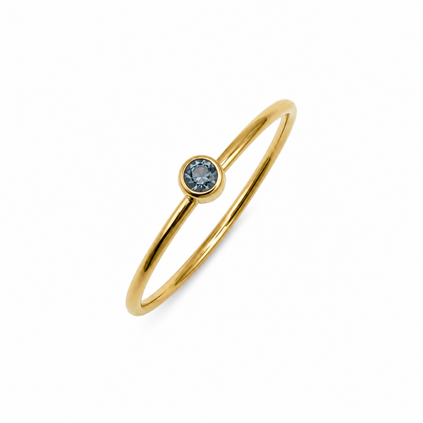 Classic Birthstone Ring – Maart
