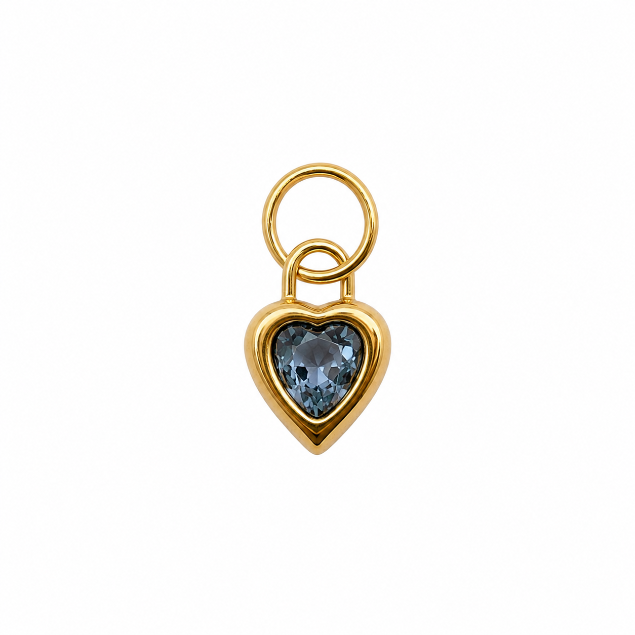 Heart Birthstone bedel – Maart