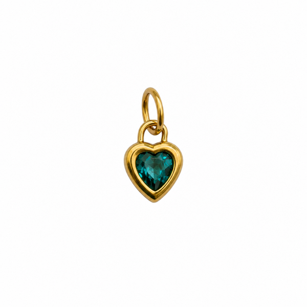 Heart Birthstone bedel – December