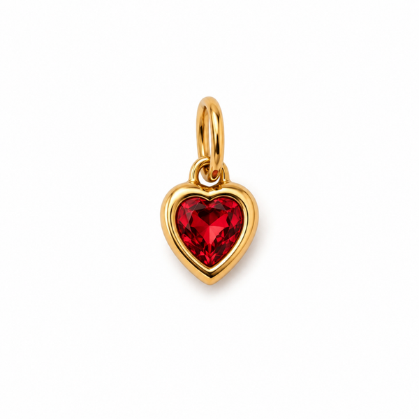 Heart Birthstone bedel – Juli