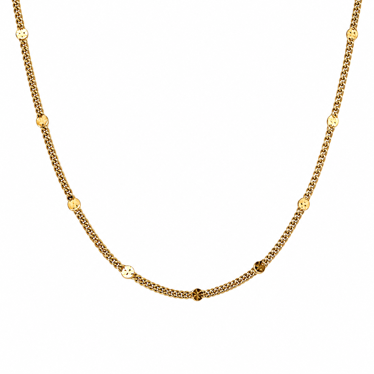 Flat coin ketting