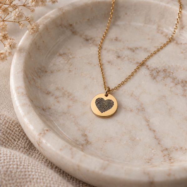 Fingerprint Heart ketting