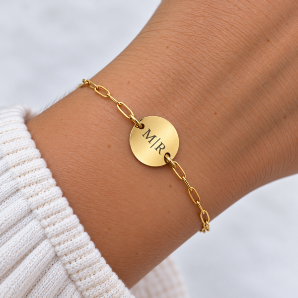 Initial Coin Armband 2 initials
