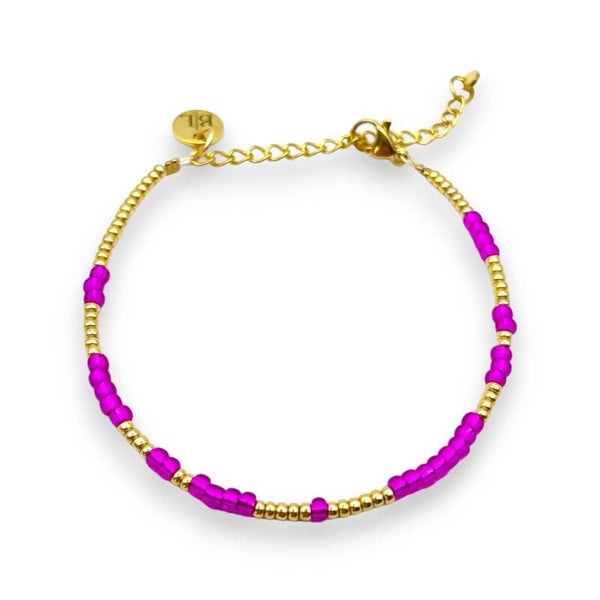 Mila armbandje shiny pink