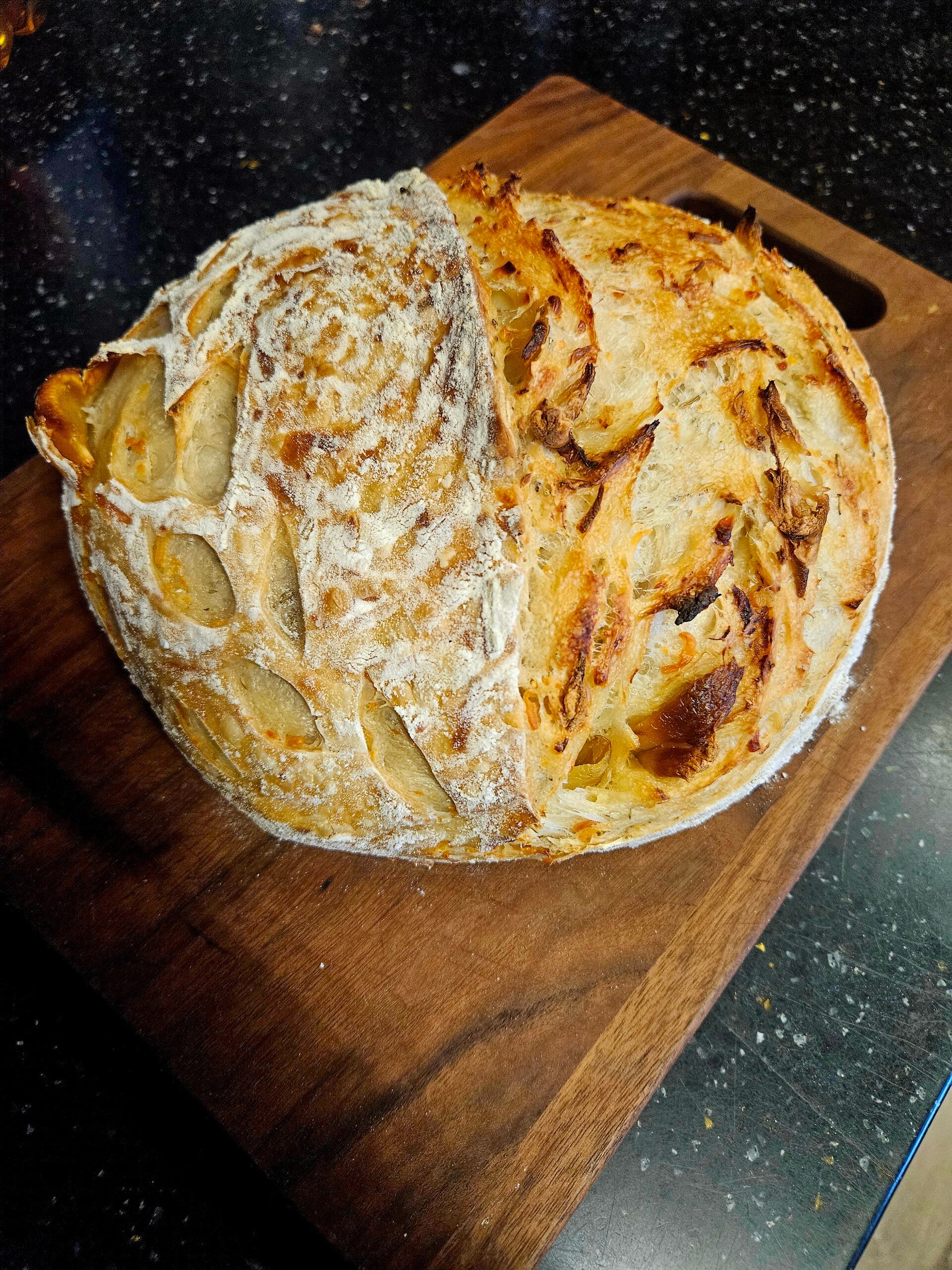 Garlic Mozzarella Sourdough Loaf