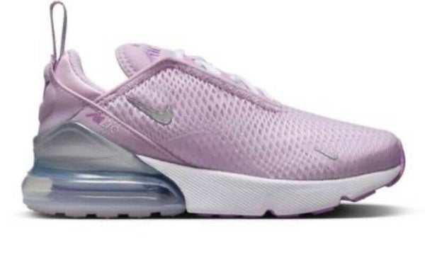 Nike Air Max 270 Dil Rush Fuchsia White Metallic Silver 5.5Y