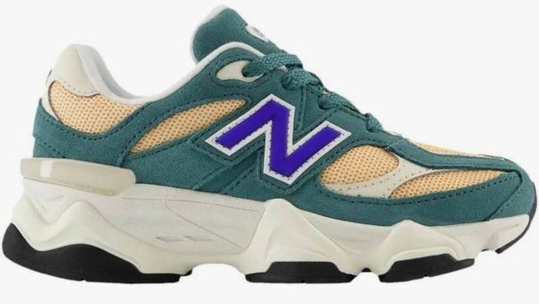 New Balance 9060 Green Orange 4 Kids