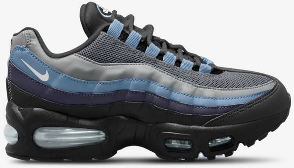 Nike Air Max 95 Black Smoke Grey Work Blue 6Y