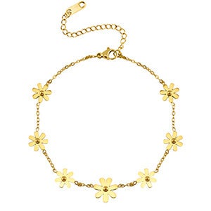 Armband Flowers - Goud