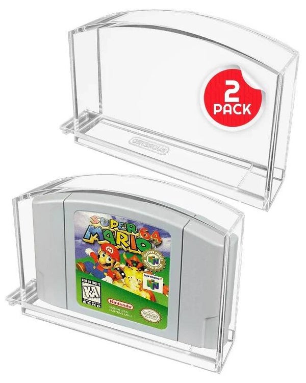 2 x Premium Acrylic Case voor N64 Cartridge - Nintendo 64 - Evoretro