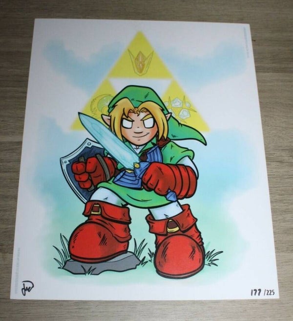Limited Art Print Legend of Zelda - by Josh Lyman + Signed - Zobie Exclusive