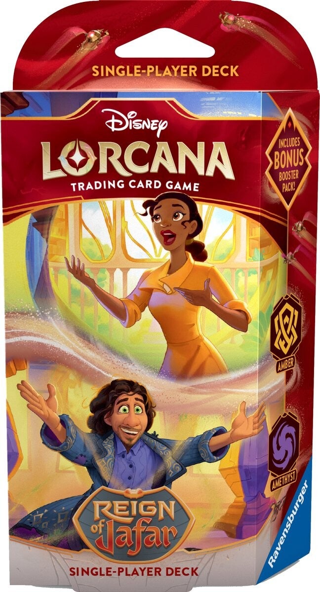 Lorcana Reign of Jafar Single-Player Deck Amber/Amethyst - Tiana/Bruno - Disney - Ravensburger