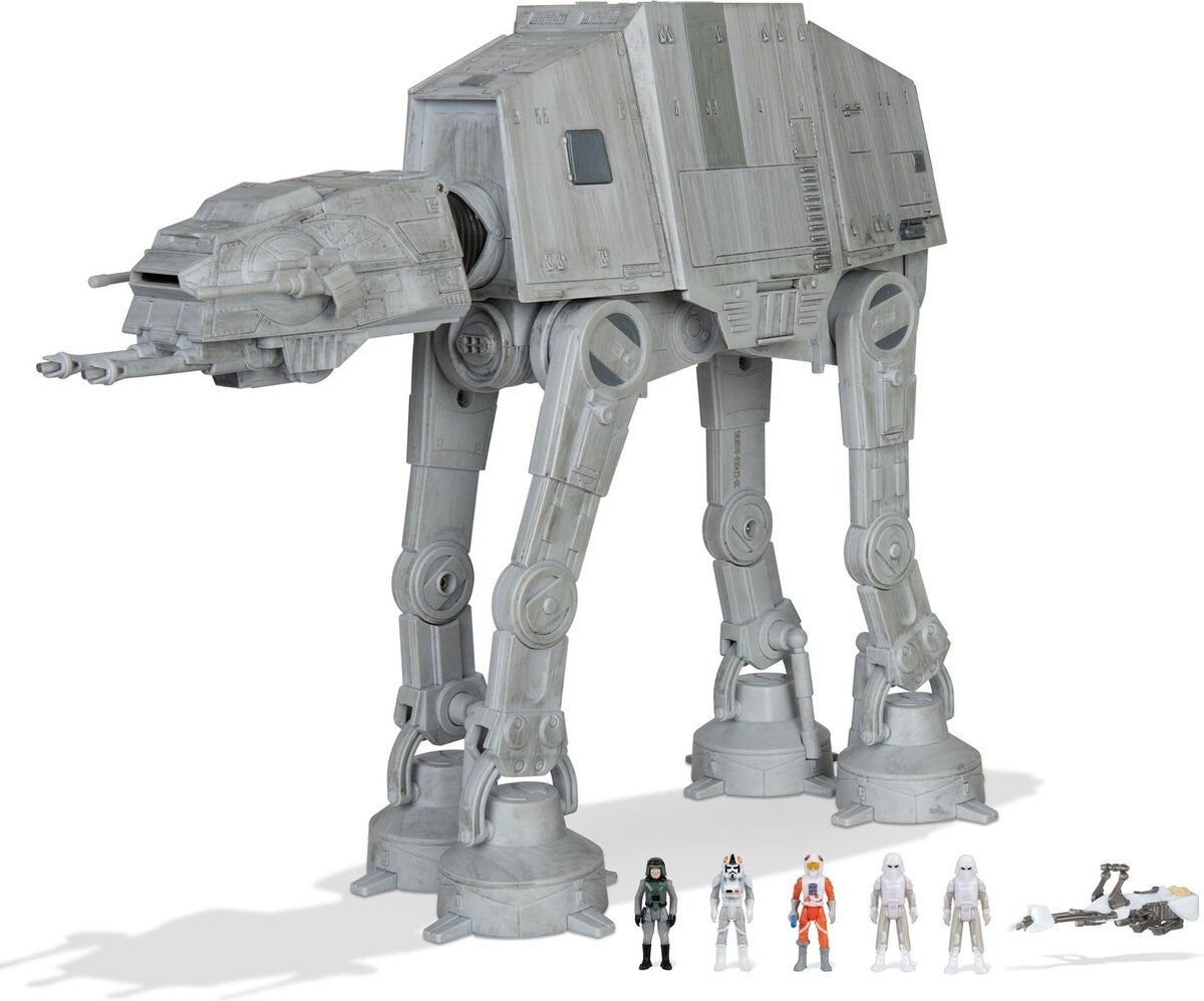 AT-AT Walker met Speeder Bike (Hoth) en figuren - Micro Galaxy Squadron - Star Wars - Jazwares