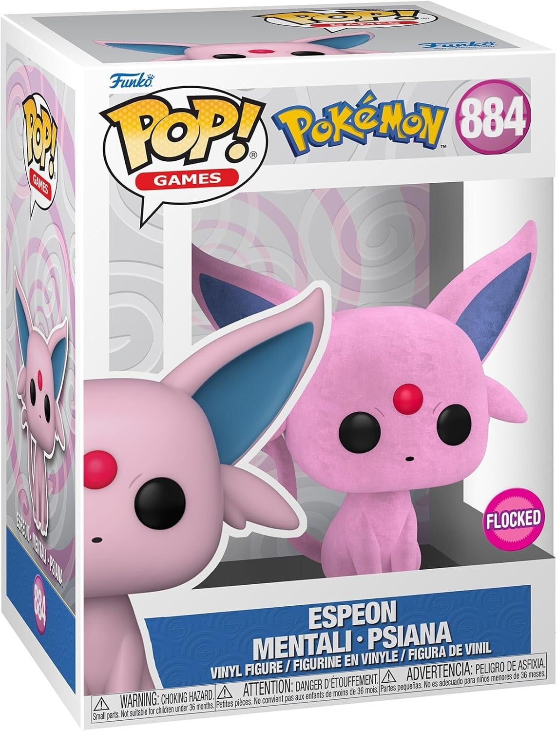 Flocked Espeon - Pokémon - 884 - Funko Pop! Games - Funko