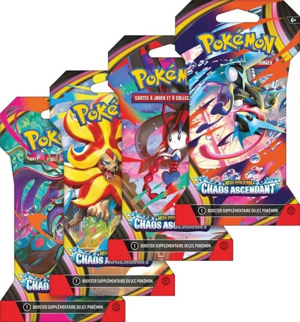 1 x Willekeurig Franse Pokémon ME 04 Chaos Ascendant Blister Booster - Franstalig - Chaos Rising - The Pokémon Company International