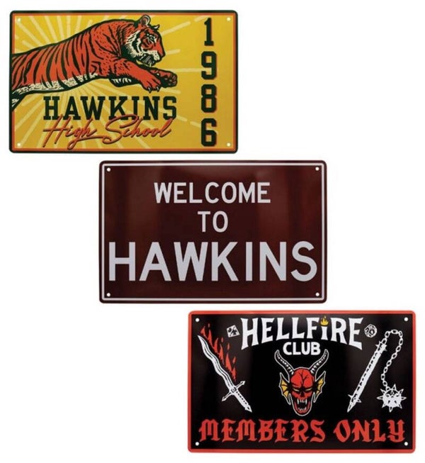 3-Pack Metal Signs - Stranger Things - Fanattik