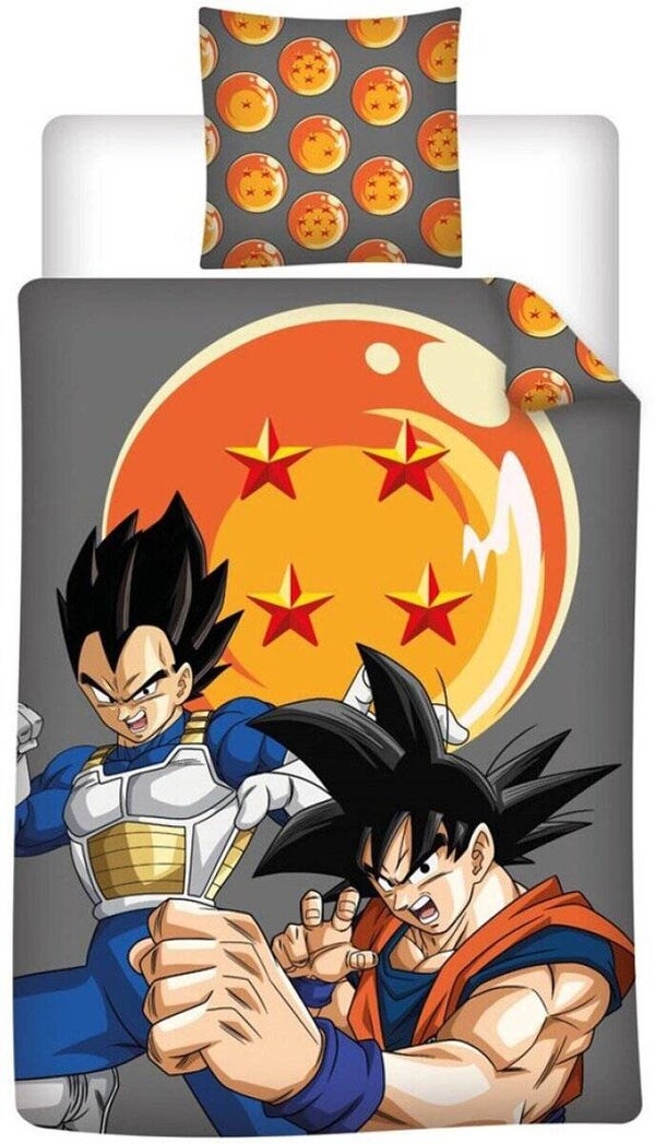 Goku & Vegeta Dekbedovertrek (140x220cm) en Kussensloop (65x65cm) - Dragon Ball Super - Aymax