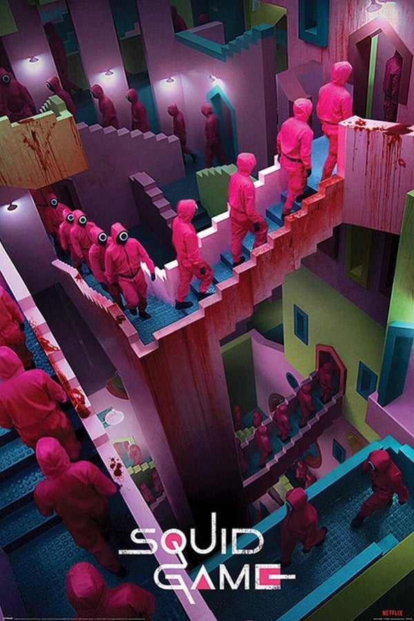 Poster Crazy Stairs - Squid Game - 61 x 91 cm - Pyramid International