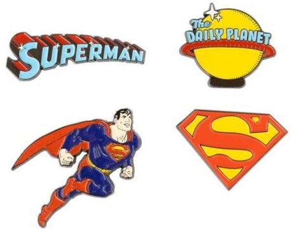 Superman Set 4 Pins - DC - Grupo Erik