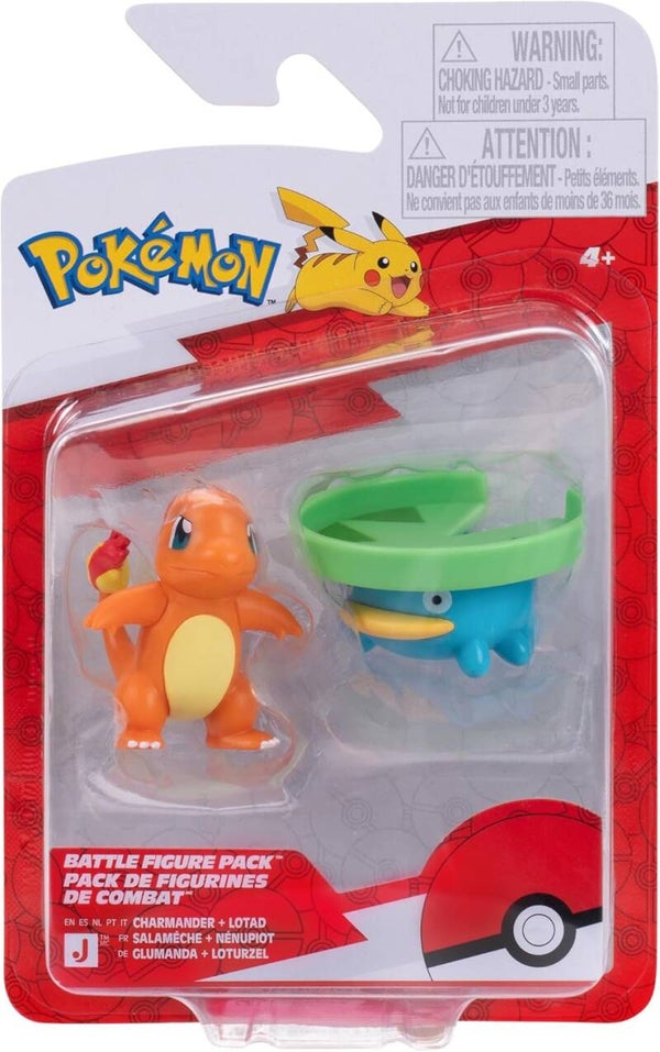 Charmander & Lotad Battle Figure - Pokémon - Jazwares