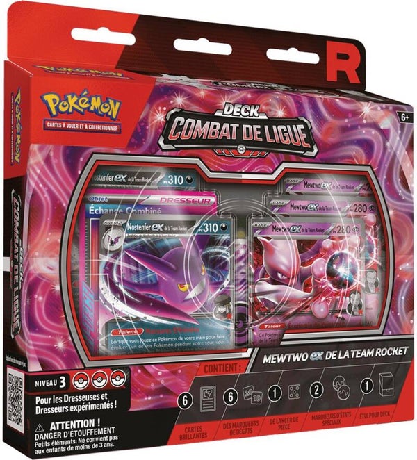 Pokémon Deck Combat de Ligue Mewtwo‑ex de la Team Rocket - Franstalig - The Pokémon Company International