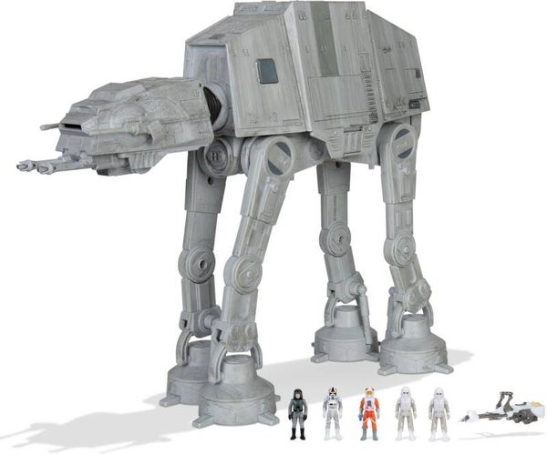AT-AT Walker met Speeder Bike (Hoth) en figuren - Micro Galaxy Squadron - Star Wars - Jazwares