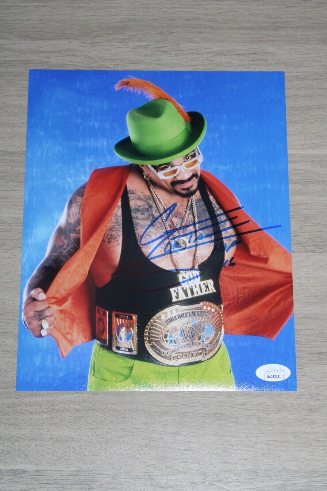 Autograph Charles Wright - The Godfather - WWE WWF - Signed Photo 8" x 10" - with COA