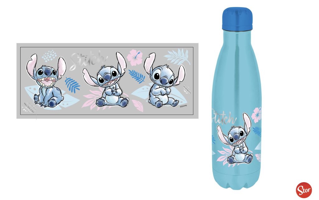 Stitch Watercolor Blue Roestvrij Staal Drinkfles 780 ml - Disney - Stor
