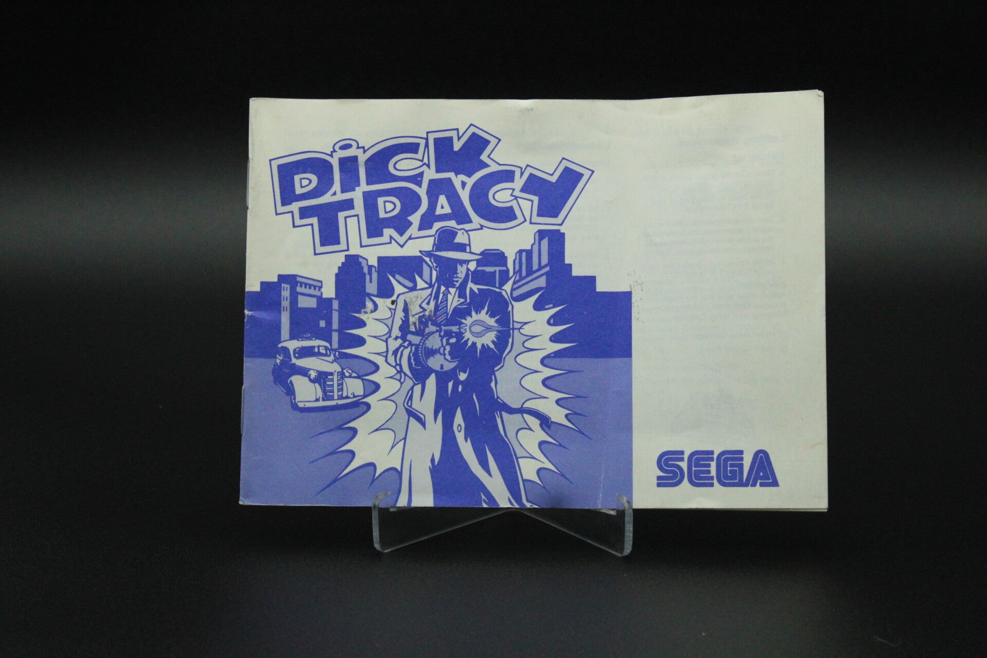 Dick Tracy Manual - Sega Master System