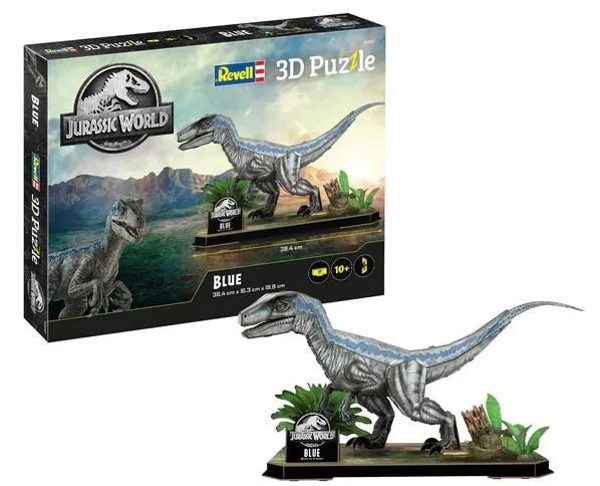 Velociraptor Blue 3D Puzzle - Jurassic World Rebirth - Revell