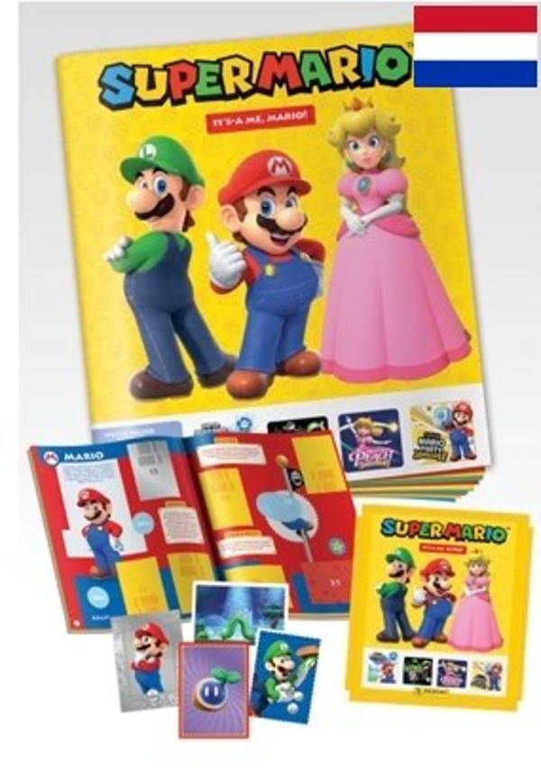 Super Mario Stickers Starterset 1 Album + 3 Zakjes - Panini
