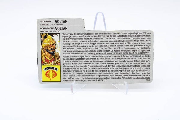 Filecard Voltar (v1) FR/NL - 1988 - G.I. Joe - Vintage - Hasbro