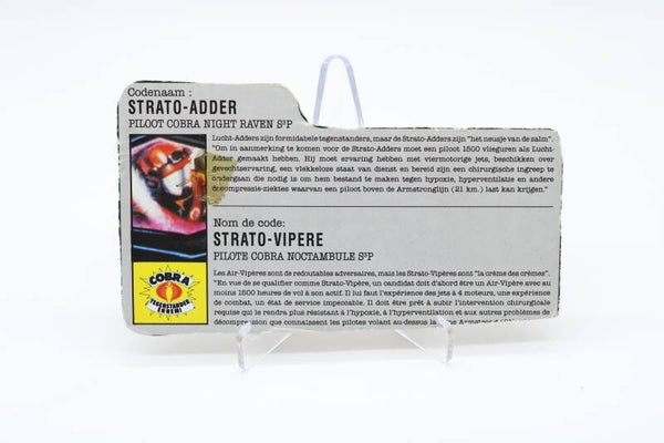 Filecard Strato-Viper (v1) FR/NL - 1986 - G.I. Joe - Vintage - Hasbro