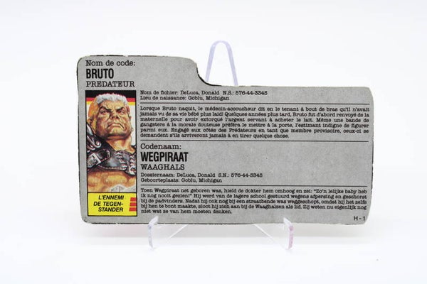 Filecard Road Pig (v1) FR/NL - 1988 - G.I. Joe - Vintage - Hasbro
