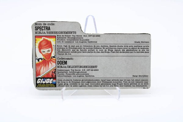 Filecard Jinx (v1) FR/NL - 1987 - G.I. Joe - Vintage - Hasbro