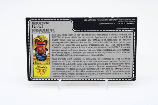 Filecard Ferret (v1) FR - 1988 - G.I. Joe - Vintage - Hasbro