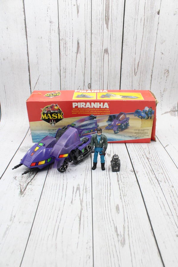 Piranha met Sly Rax en Doos (Compleet) - M.A.S.K. - Kenner